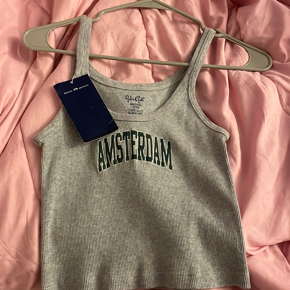 Grey Amsterdam brandy melville tank top